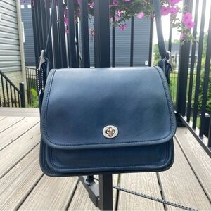 **RARE** Vintage Coach Ramblers Legacy 9061 Denim Blue Shoulder Purse